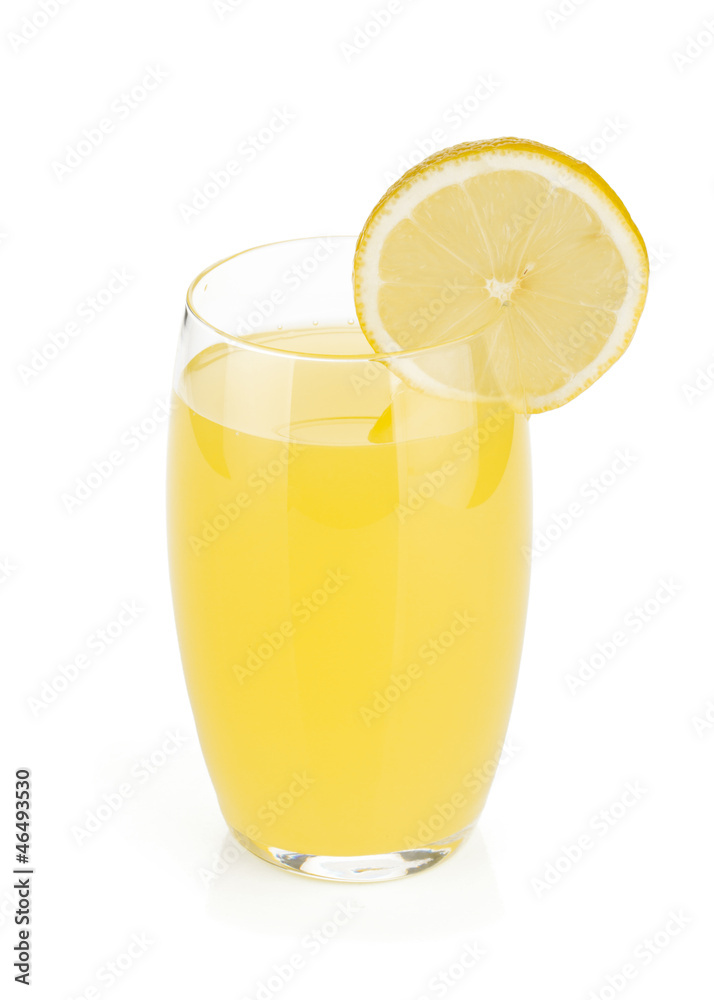 Lemon juice glass with lemon slice Lemon juice glass with lemon slice