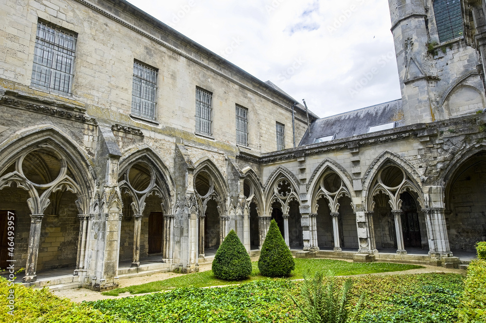 Cloister of abbey in Soissons