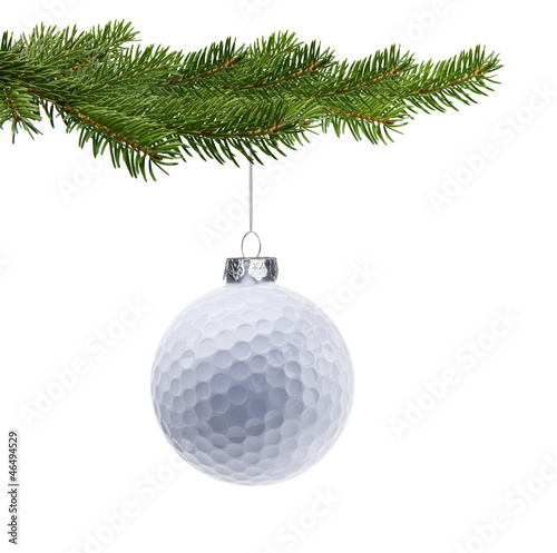 Golfball als Weihnachtskugel