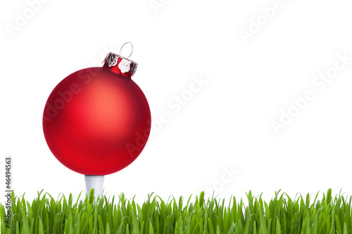 Golfball als Weihnachtskugel