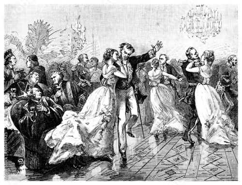 Obraz na płótnie High Society 19th century : Ball