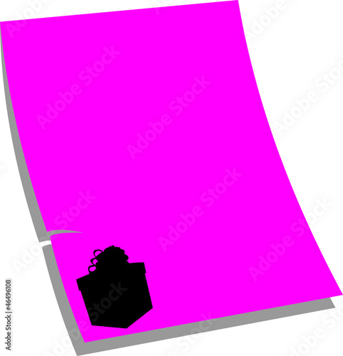 Note paper gift silhouette