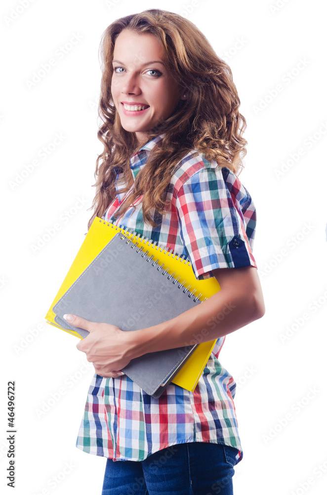 Young student isolated on the white Young student isolated on the white