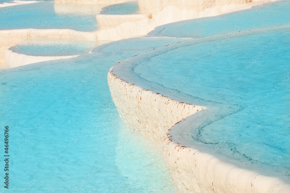 Fototapeta premium Pamukkale travertine pools, Turkey.