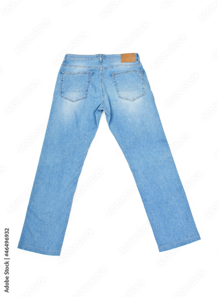 Pair of jeans isolated on the white Pair of jeans isolated on the white