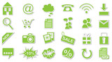 Web Icons Vektor Set grün