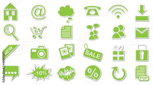 Web Icons Vektor Set grün