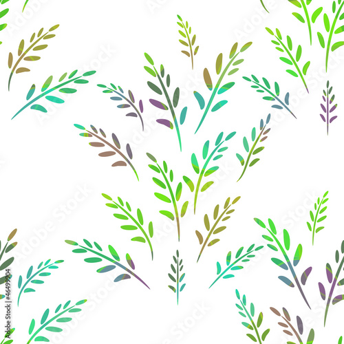 Foliage abstract pattern on white background