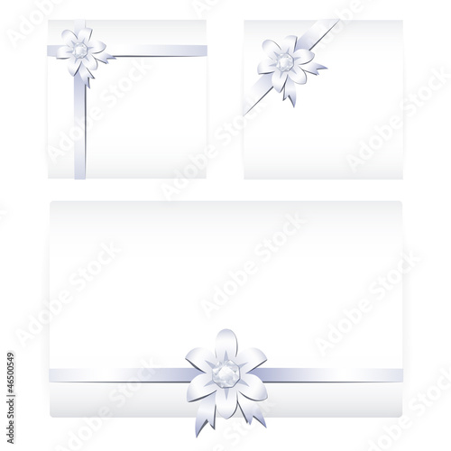 Card notes with creatibe ribbons