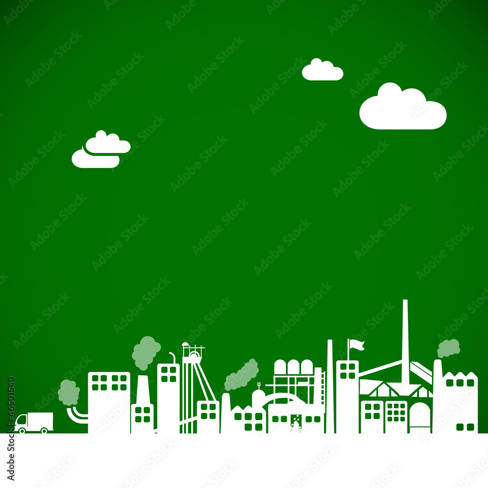 ecology background - industrial concept