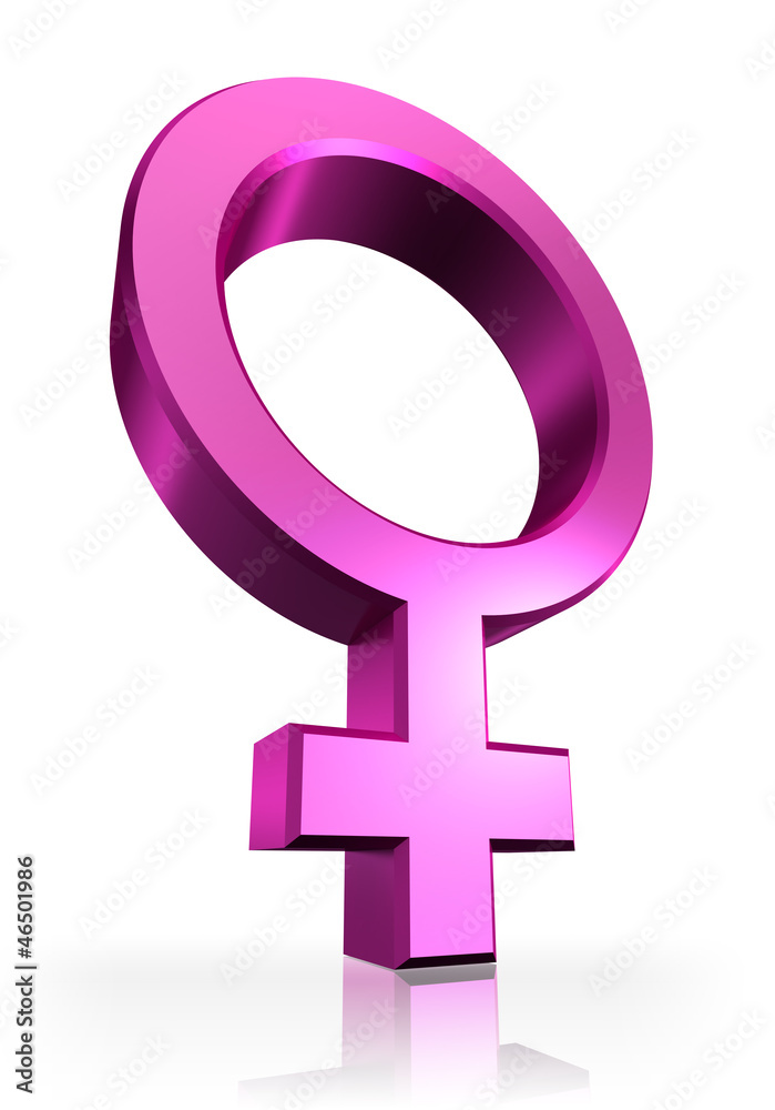 female pink symbol on white background female pink symbol on white background