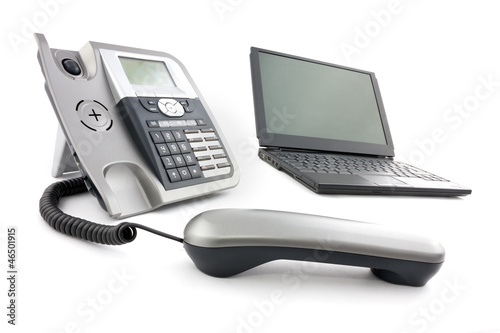 IP Phone and computer photo