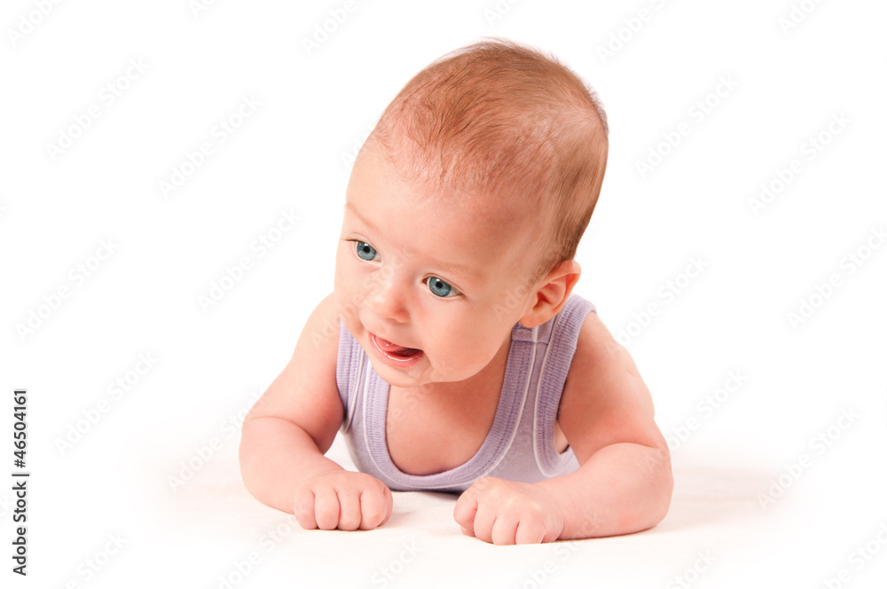 Cute baby portrait isolated on white background Cute baby portrait isolated on white background