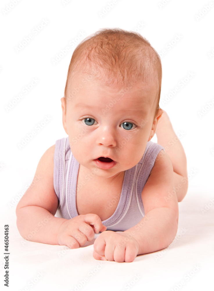 Cute baby portrait isolated on white background Cute baby portrait isolated on white background