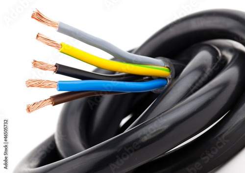Obraz na płótnie electric wire isolated on white