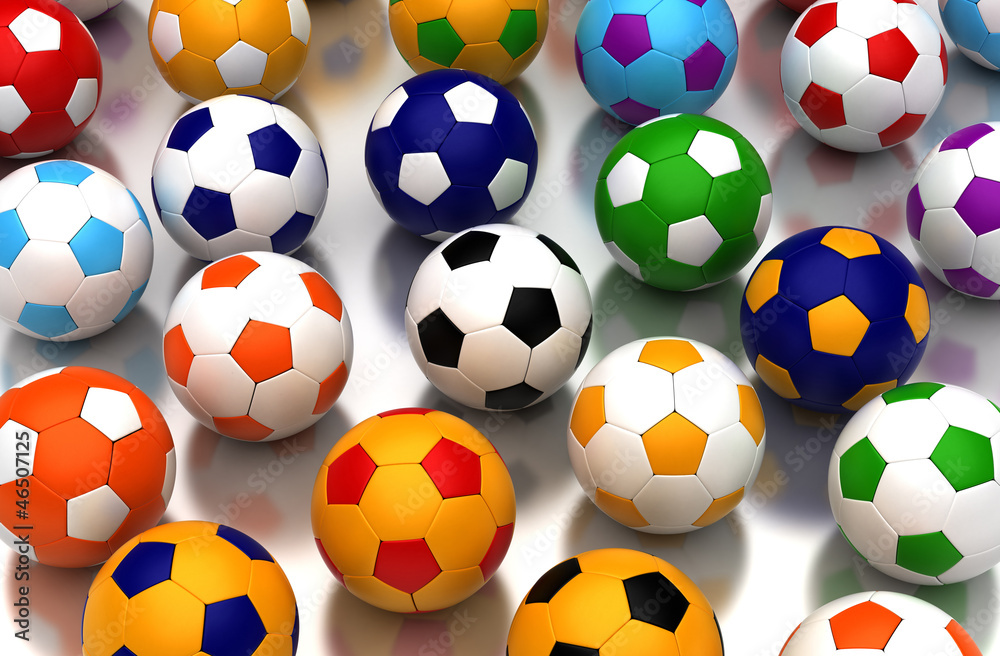 Colorful Soccer Balls
