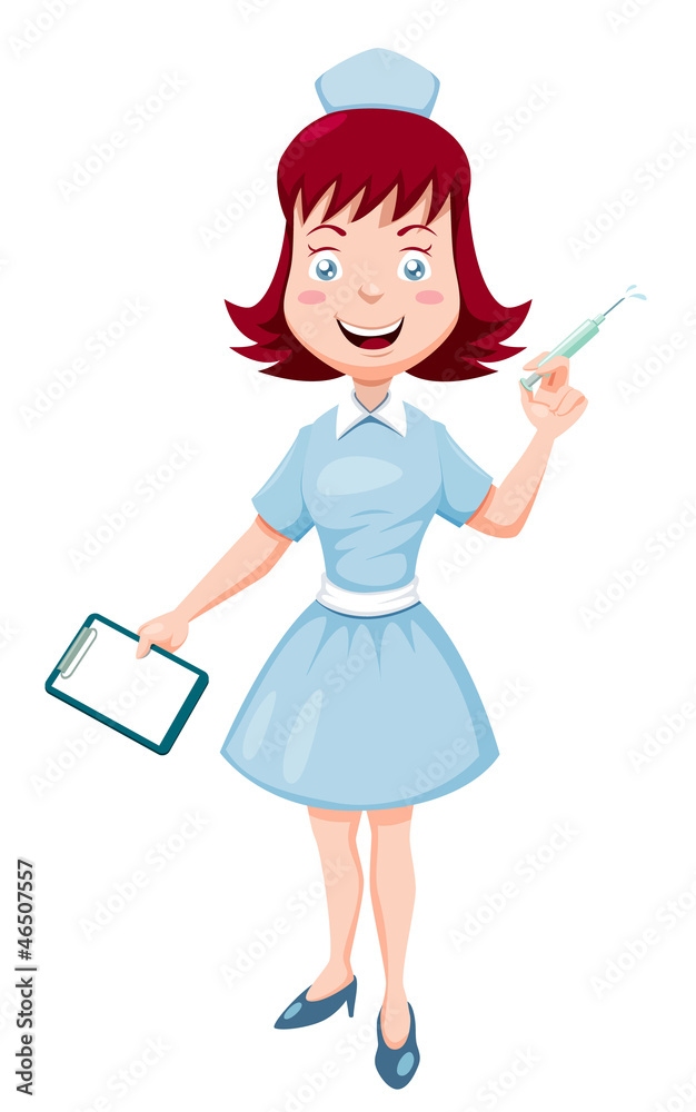 illustration of Cartoon nurse Vector illustration of Cartoon nurse Vector