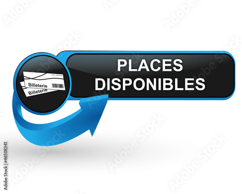 places disponibles sur bouton web design bleu