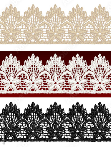 Openwork lace seamless border.