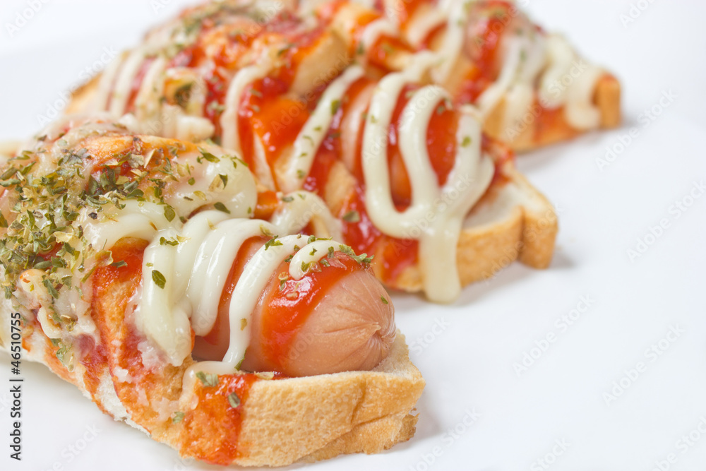 Fresh Hotdogs With Breads. Fresh Hotdogs With Breads.