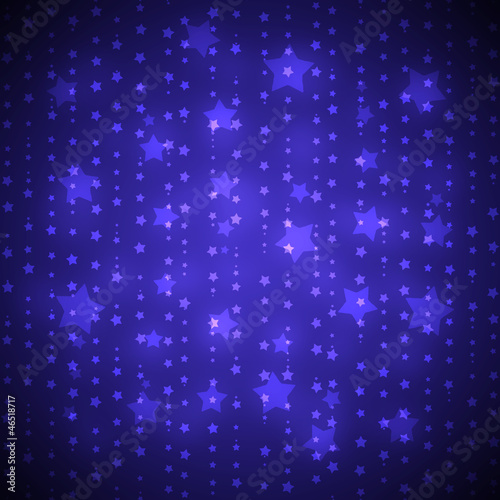 Abstract stars on blue background