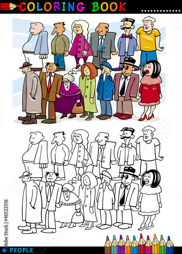 People in Queue for coloring