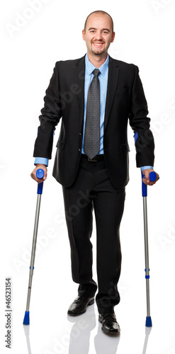 Slika na platnu businessman with crutch