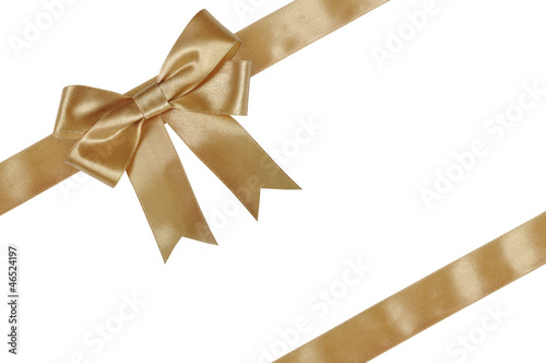 Gold ribbon with bow