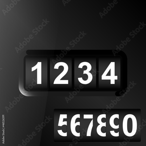 Mechanical counter. Vector illustration