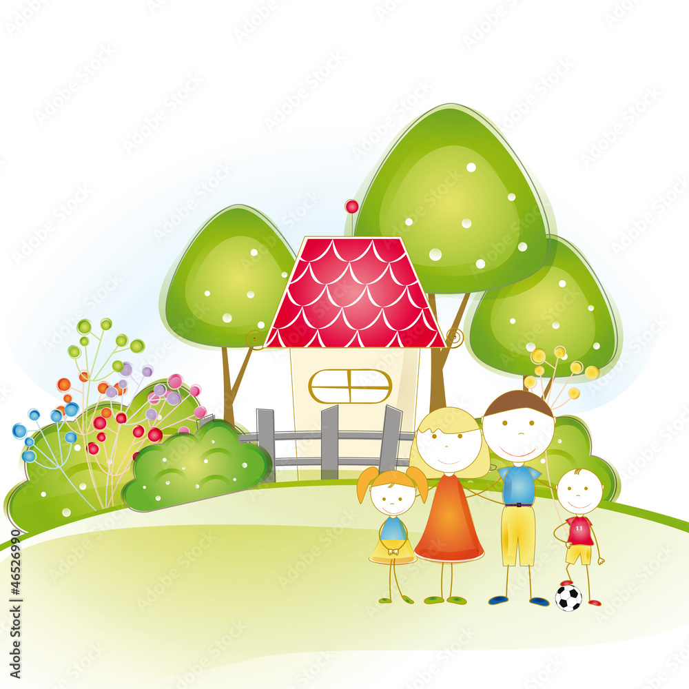 Obraz premium Family house