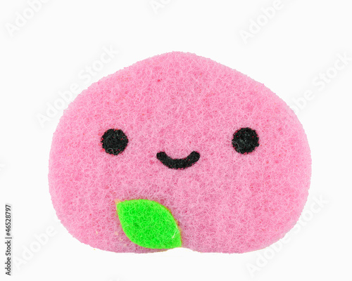 Pink kitchen sponge