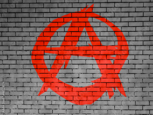 Fotografie Anarchy symbol painted n