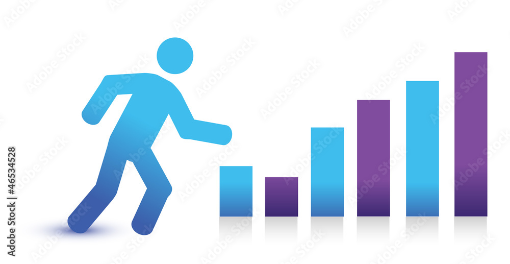 icon running and graph