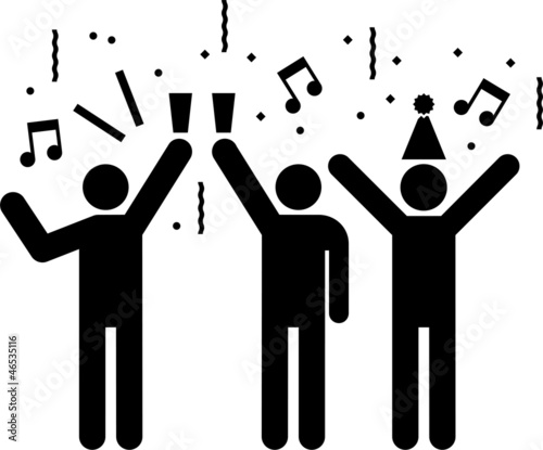 Pictogram of a party