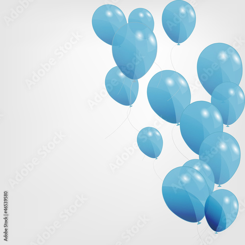 colored balloons, vector illustration