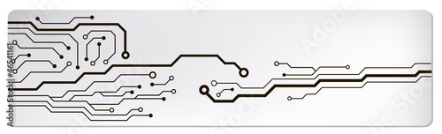 circuit techno banner. vector illustration