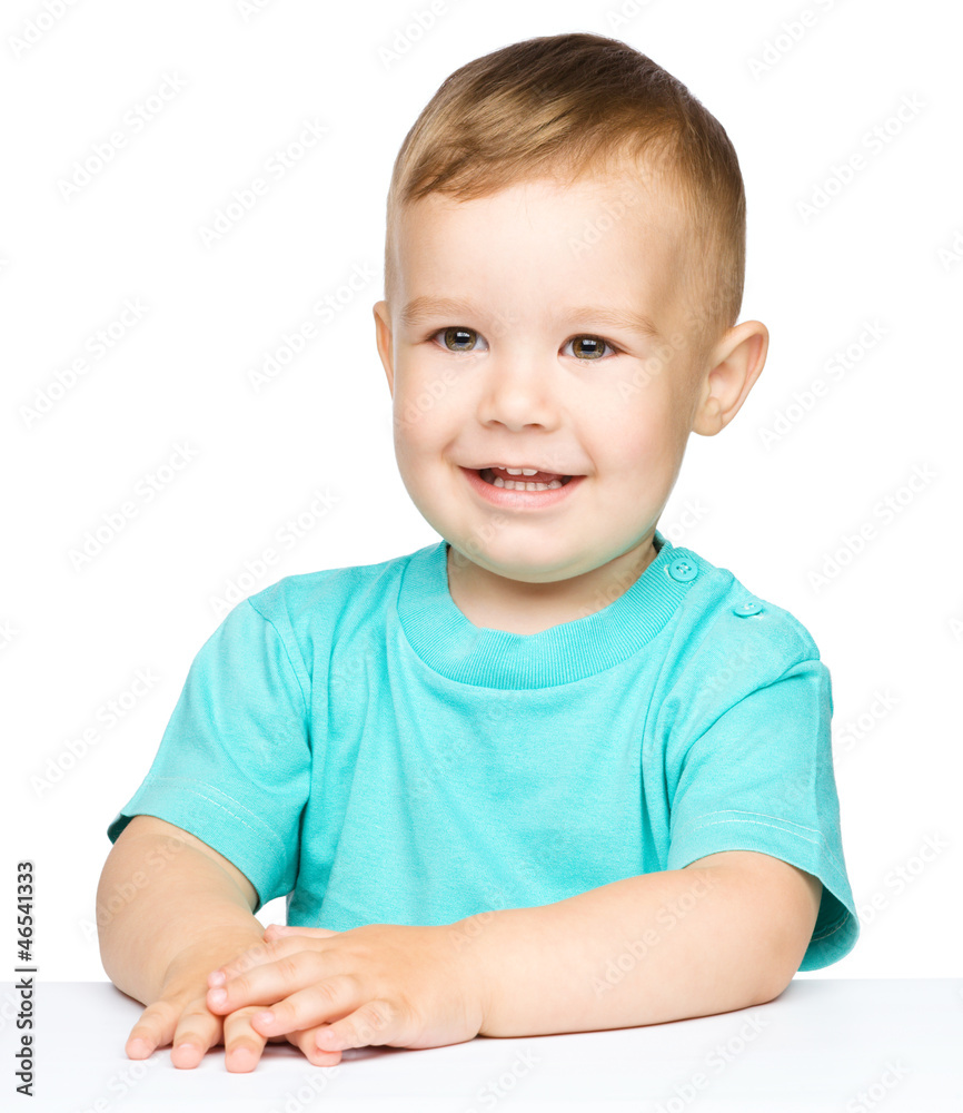 Portrait of a cute cheerful little boy Portrait of a cute cheerful little boy