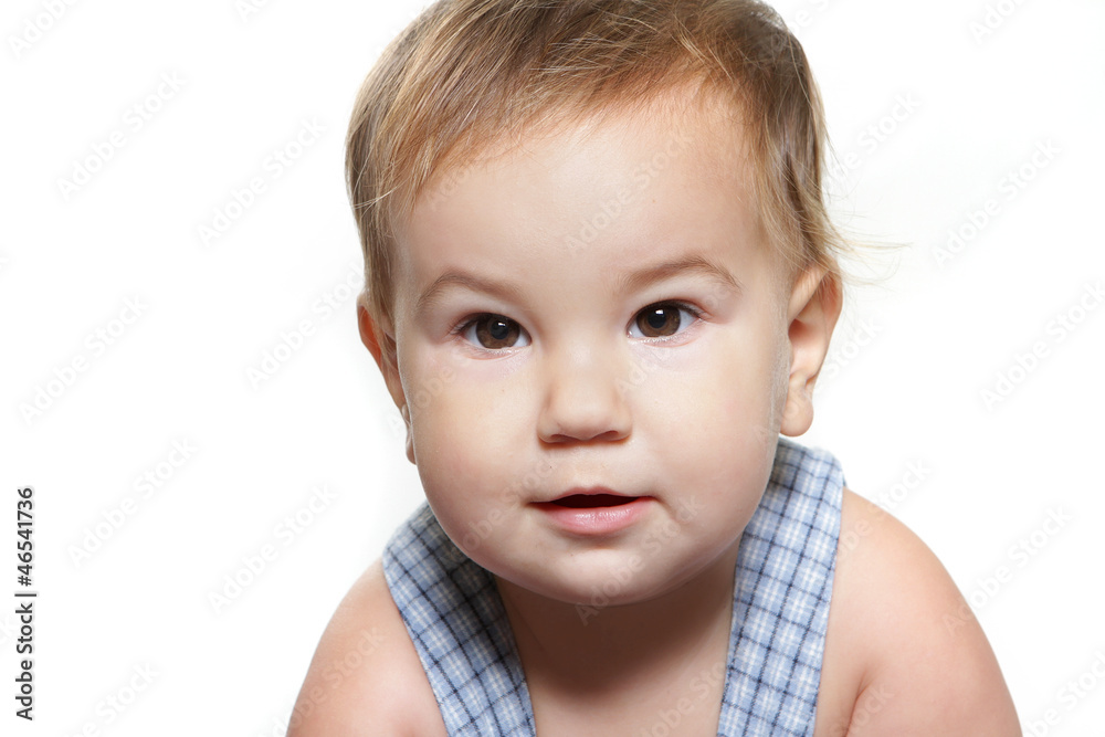 close up portrait of cute baby child isolated over white close up portrait of cute baby child isolated over white