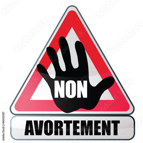 panneau : non à l'avortement