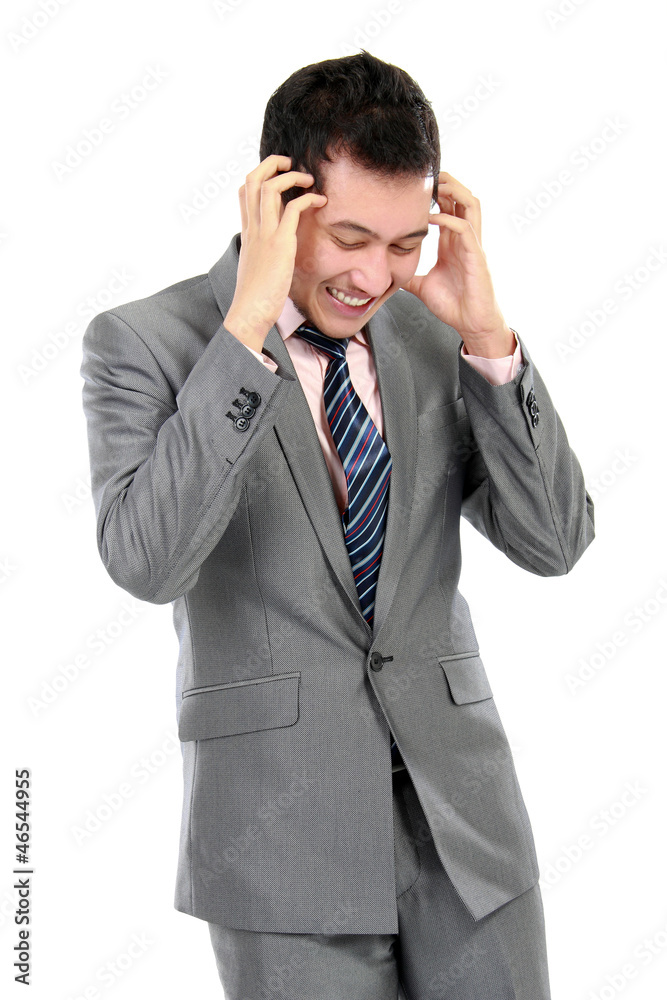 business man with problems and stress business man with problems and stress