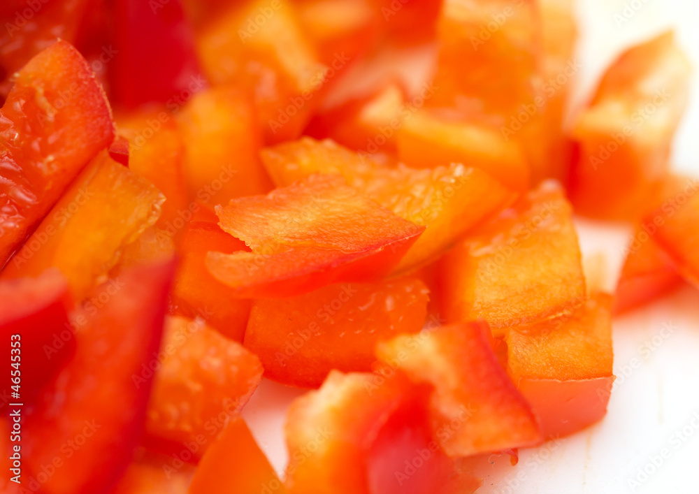 sliced peppers in the background sliced peppers in the background