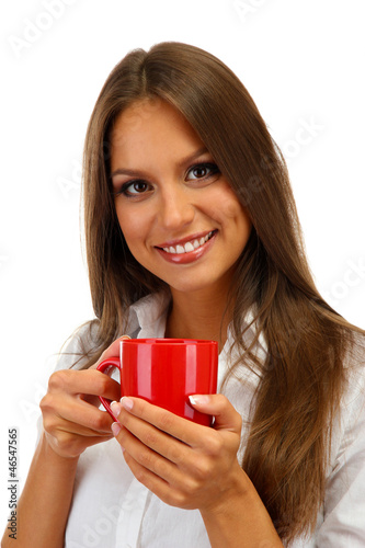 beautiful young woman with ...
