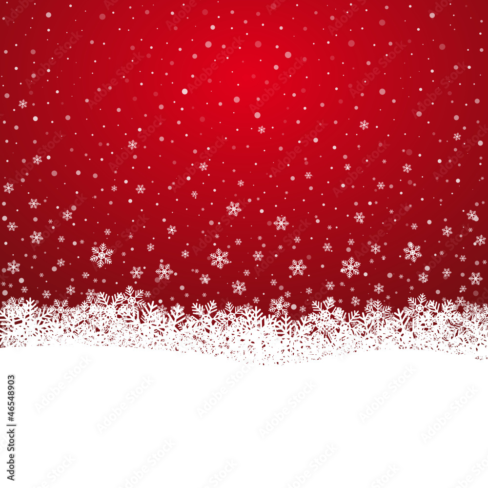fall snowflake snow stars red white background
