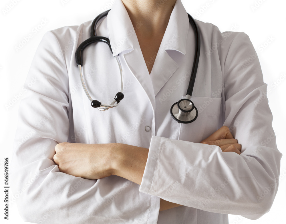 Doctor in medical apron Doctor in medical apron