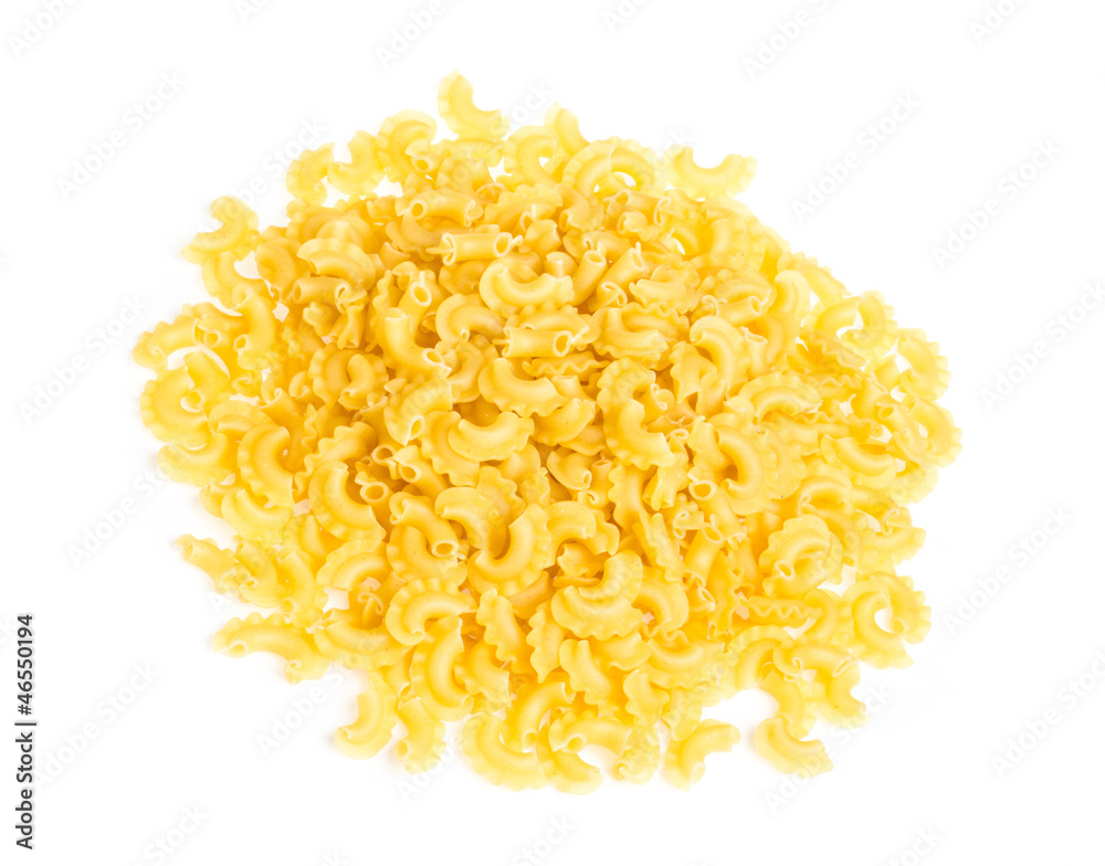 italian pasta (macaroni) isolated on white background italian pasta (macaroni) isolated on white background