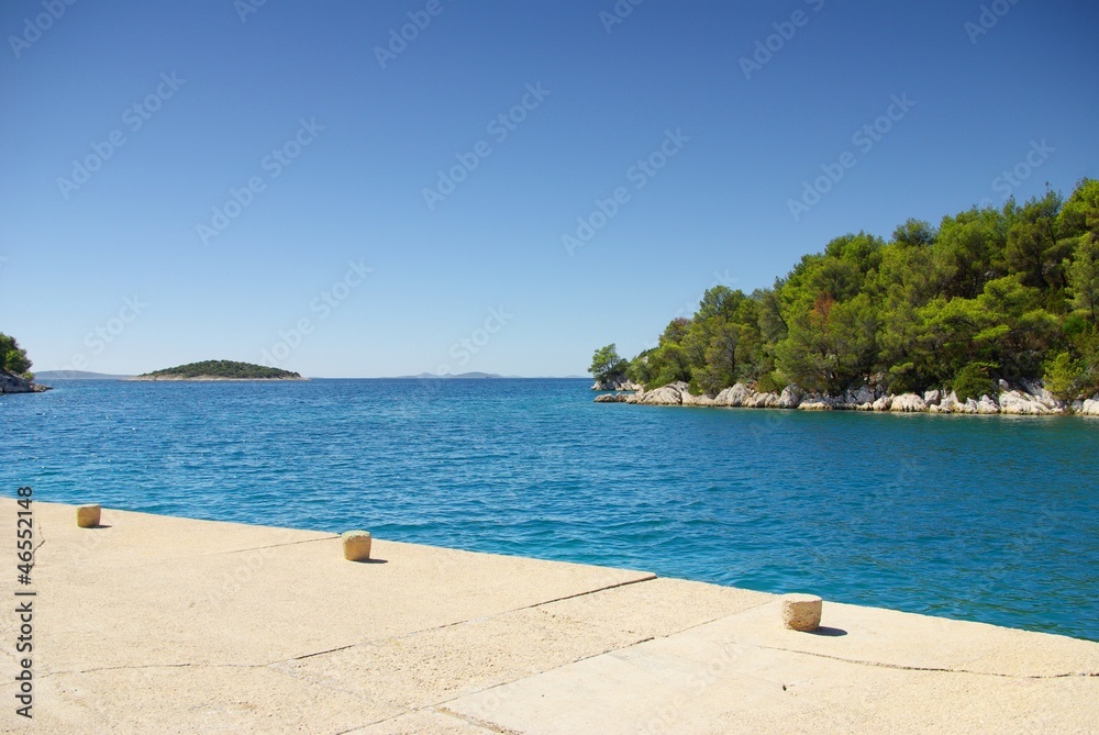 Beautiful bay with beach and sea view, Croatia