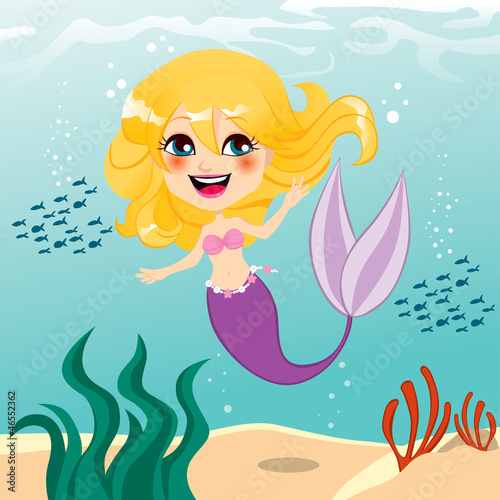 Beautiful Mermaid Girl #46552362