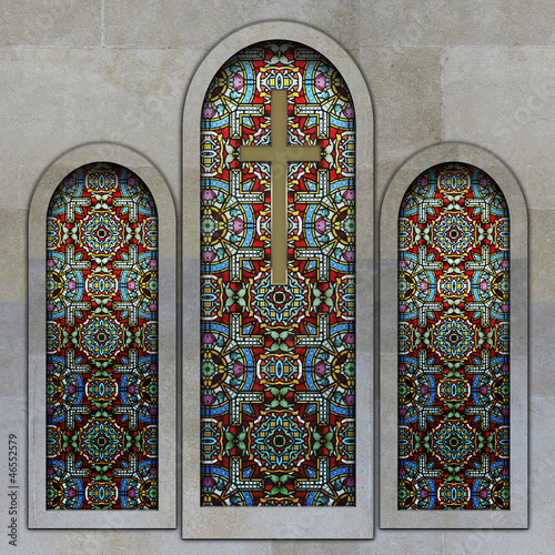 Christian church stained glass windows