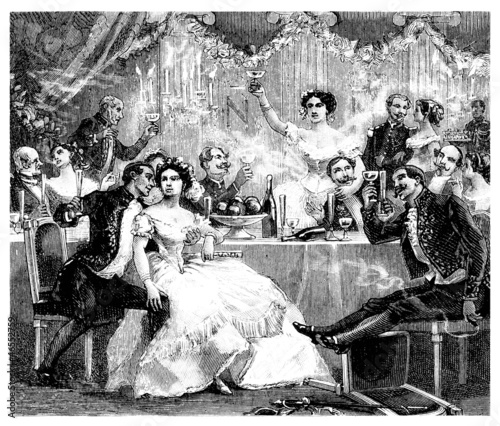 Obraz na płótnie Diner - Aristocracy -  end 18th century