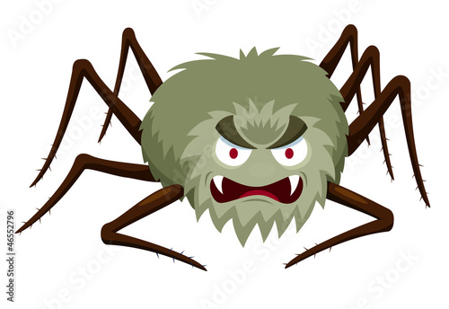 illustration of Cartoon Spider on white